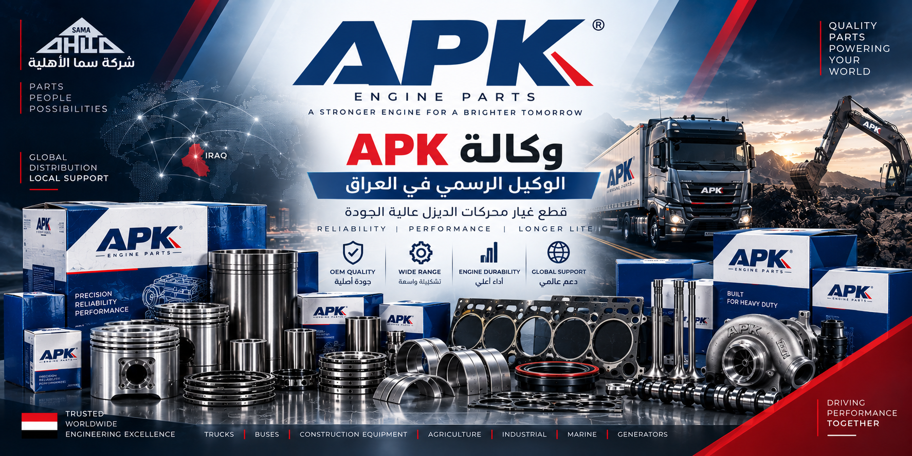 مكونات المحرك